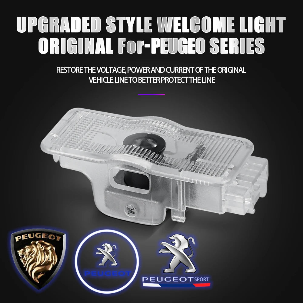 Peugeot 407 508 RCZ Door Logo Projector LED 3 Logos