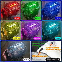 Pommeau de Vitesse Peugeot Cristal LED 7 Couleurs pour Boîte Automatique 206 207 307 308 3008 2008 RCZ