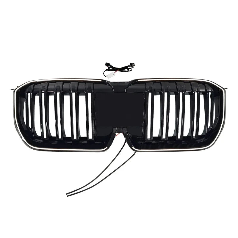 Calandre LED Lumineuse BMW X1 U11 U12 2023-2025 Double Lattes Noir Brillant