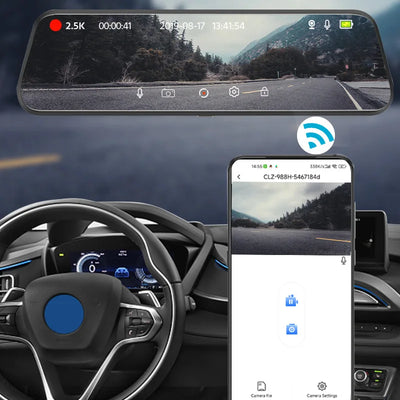Dashcam Miroir E-ACE A37 2K Écran Tactile