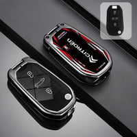 Étui de Protection Clé Citroën C3 C4 C5 Berlingo Picasso Alliage de Zinc Blanc ou Noir