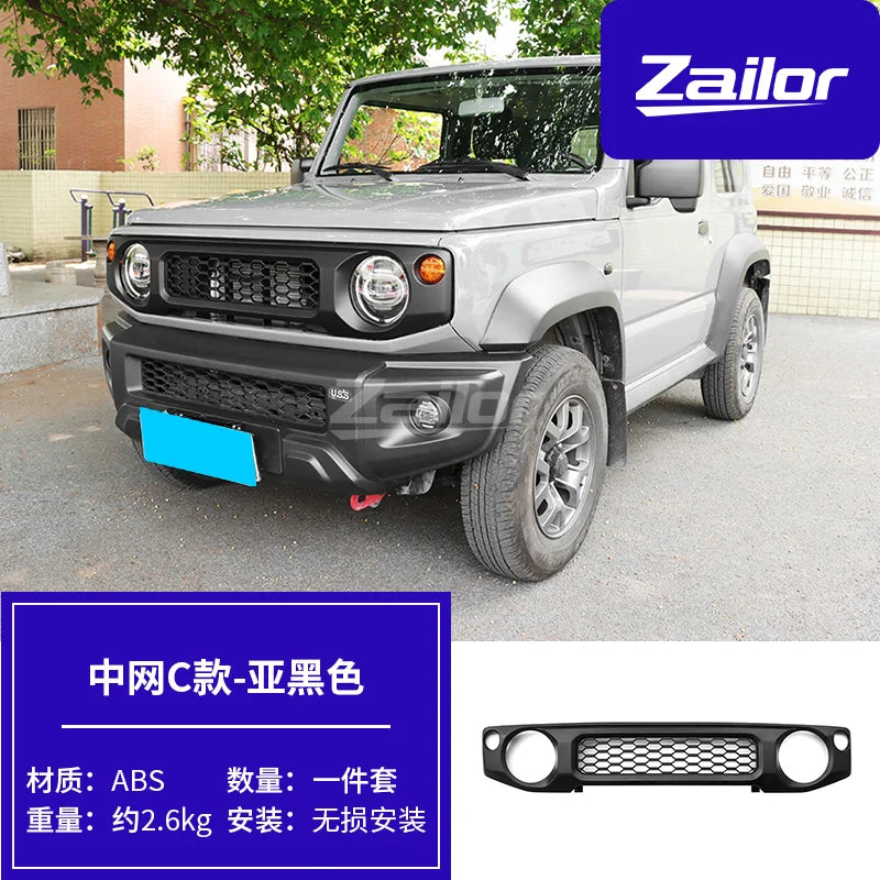 Calandre Avant Suzuki Jimny JB64 JB74 en ABS Style Tout-Terrain Grille en Maille 4 Modèles A B C D