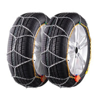 Chaînes à Neige Voiture Acier Manganèse Kit 2 Pièces 14 à 19 Pouces