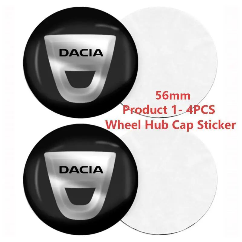 Cache-Moyeux Dacia 60 mm 56 mm Sandero Duster Jogger Lot de 4
