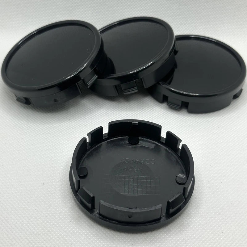 Cache-Moyeux Universels Vierges 64 mm Chromé ou Noir Lot de 4
