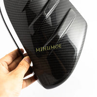 Coques de Rétroviseur BYD Atto 3, Seal U, Sealion 5 et 6, Song Plus 2022-2026 Aspect Carbone à Ailettes, Paire