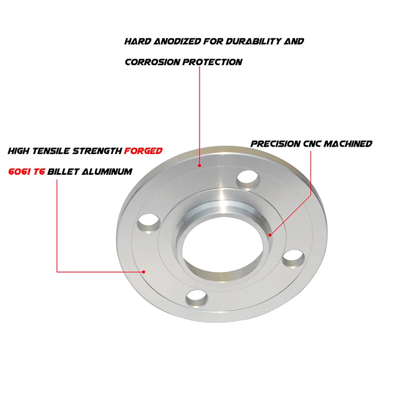 Élargisseur de Voie 4x108 Alésage 65,1 mm Peugeot 206 207 208 308 15 ou 20 mm