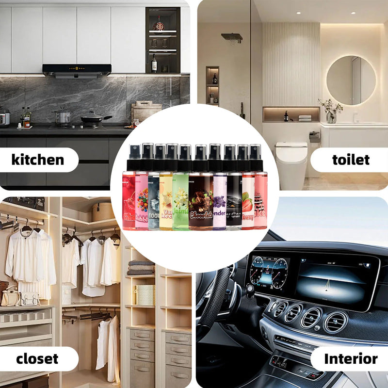 Désodorisant Voiture Spray 100 ml Parfum Habitacle 9 Senteurs