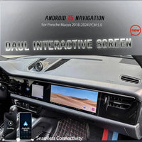 Autoradio Double Écran 12,3 + 12,3 Pouces Porsche Macan 2018-2024 Android CarPlay GPS 4G