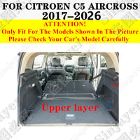 Tapis de Coffre Citroën C4 C-Quatre Picasso Aircross C5 Aircross C5 X C6 C3-XR C-Elysée Sur Mesure Doublure Arrière