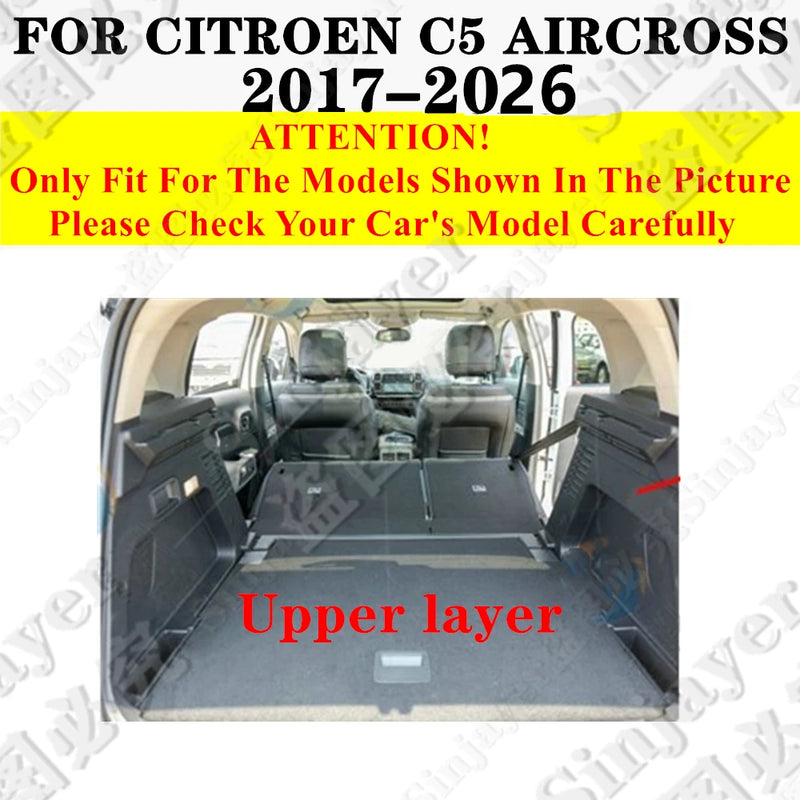 Tapis de Coffre Citroën C4 C-Quatre Picasso Aircross C5 Aircross C5 X C6 C3-XR C-Elysée Sur Mesure Doublure Arrière