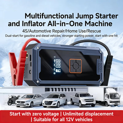 Booster de Batterie 12V avec Compresseur 150 PSI