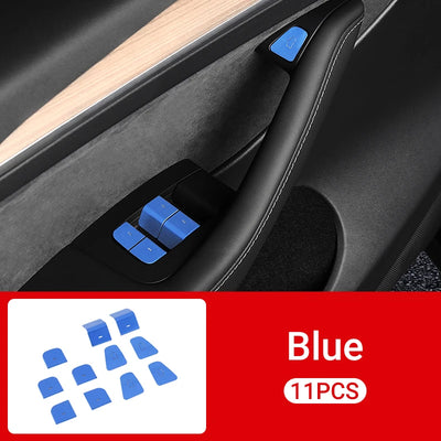 Bouton Lève-Vitre Cache Décoratif Tesla Model 3 Y 2021-2025