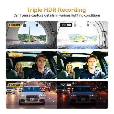 Dashcam DDPAI Z60T 3 Canaux 4K Avant Arrière Intérieur