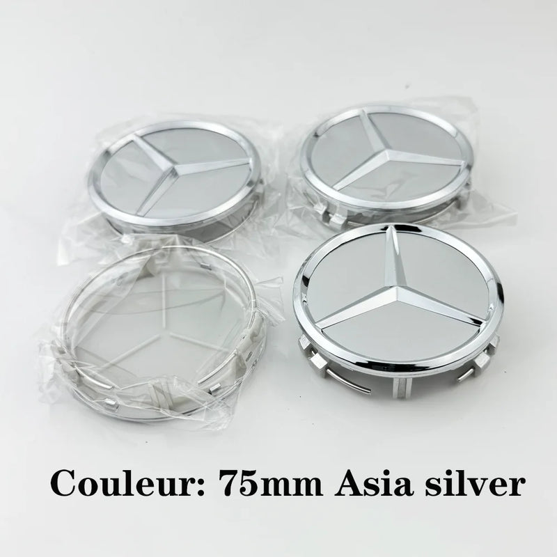 Cache-Moyeux Mercedes AMG W204 W205 GLA GLC 75mm — détail de finition