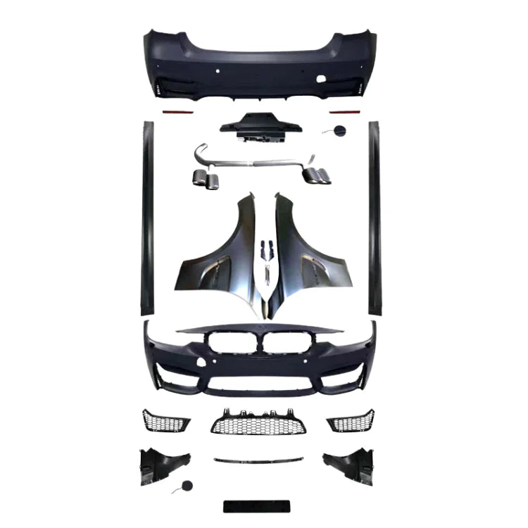 Kit Carrosserie Style M3 BMW Série 3 F30 F35 2012-2018 : Pare-Chocs, Jupes Latérales et Calandre