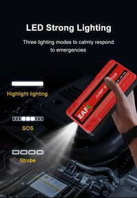 Booster de Batterie Voiture EAFC 600A 2000A Démarreur Portable 12V