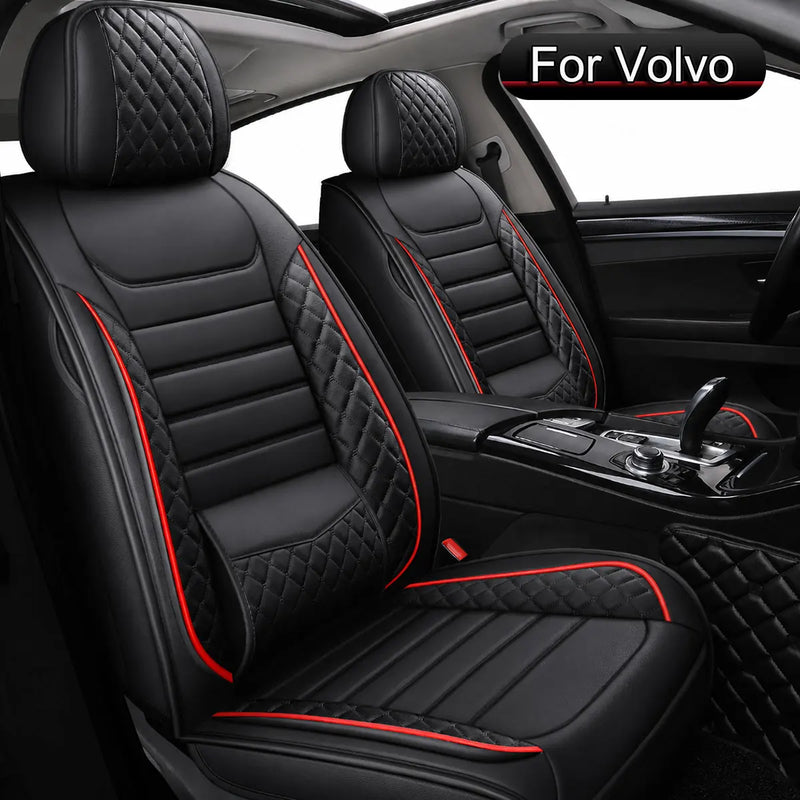 Housse de Siège Auto Volvo XC60 XC40 S60 XC90 EX40 Cuir PU 5 Places Imperméable Compatible Airbag