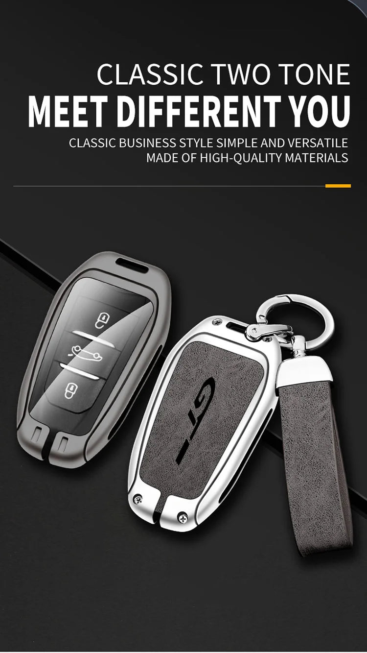 Coque de Clé Peugeot GT Line 3 Touches Alliage de Zinc Suédine