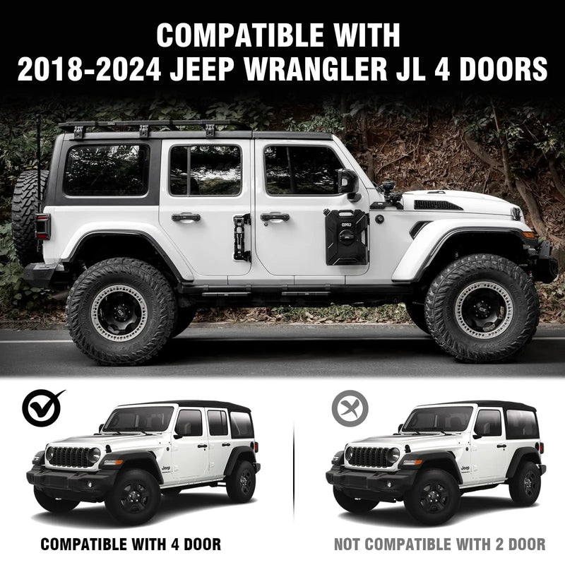 Marchepieds Aluminium Jeep Wrangler JL 4 Portes 2018-2025