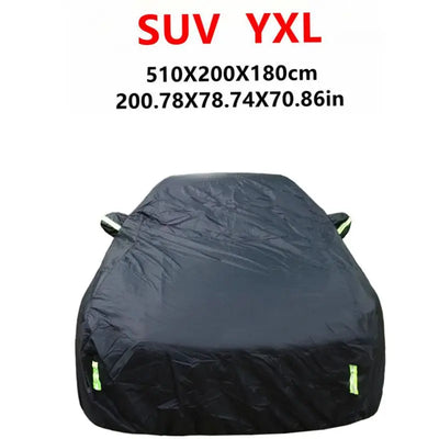 Bâche de Protection Voiture Universelle SUV Berline Noire Anti-UV