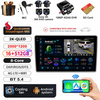 Autoradio Android 15 Ford Everest et Ranger 2015-2018 CarPlay Sans Fil GPS 4G