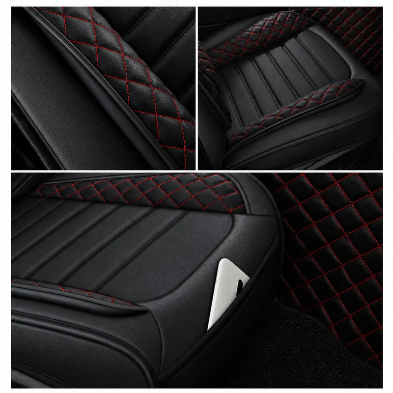 Housses de Siège Cuir PU Hyundai Tucson Kona i20 i30 i10 Santa Fe Bayon Nexo 5 Places Airbag Compatible Imperméables