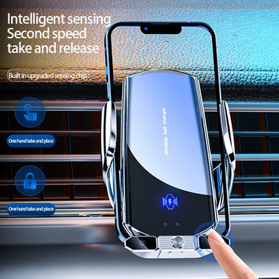 Support Téléphone Chargeur Sans Fil Automatique Ventouse Universel
