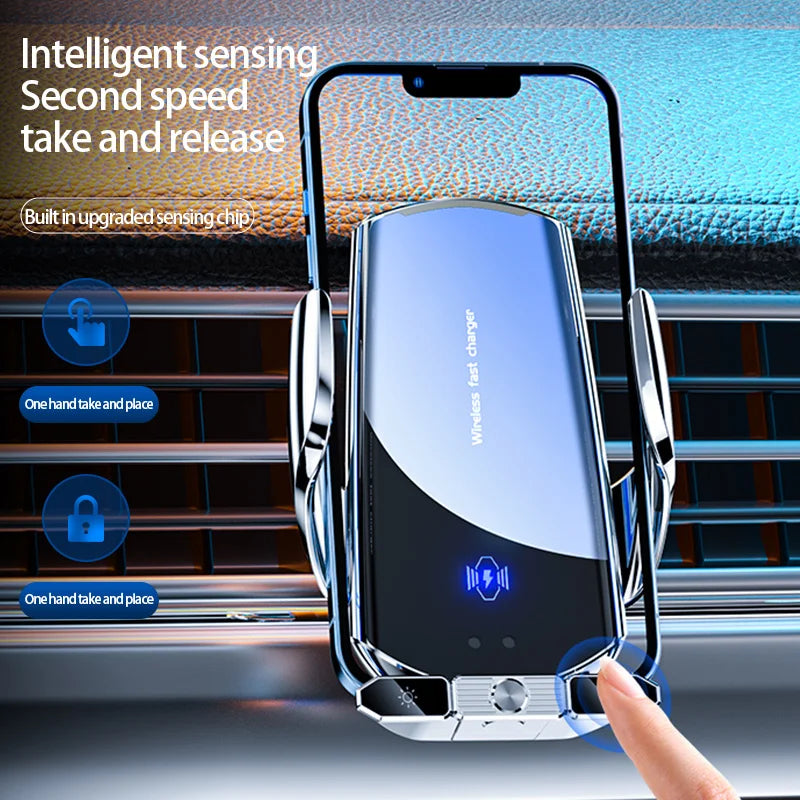 Universal Automatic Suction Cup Wireless Charging Phone Holder
