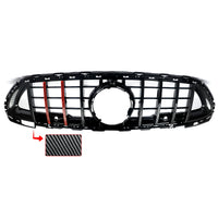 Calandre Panamericana Mercedes Classe C W206 2021-2023 Noir Brillant Barres Rouges Look Carbone
