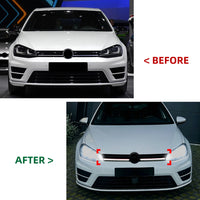 Calandre LED Volkswagen Golf 7 2013-2016 Noir Brillant Liseré Rouge