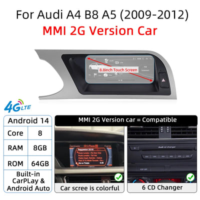 Autoradio Android Audi A4 B8 A5 CarPlay