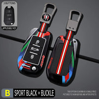 Coque de Protection Clé Peugeot 208 308 408 508 2008 3008 4008 5008 Citroën C3 C4 Cactus C6 C8 Look Sport Rouge ou Noir