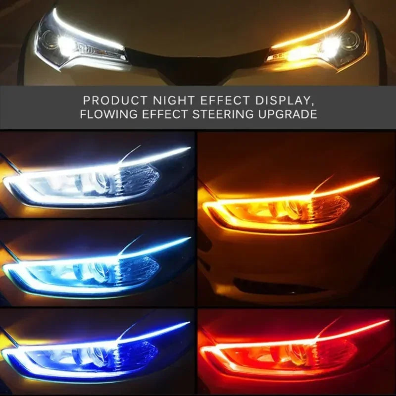 Bande LED DRL Flexible Feux Jour Voiture Clignotant
