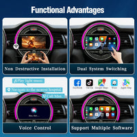 Boîtier CarPlay Sans Fil Android Auto Mini Cooper R55 R56 R57 R58 R60 R61 F54 F55 F56 Clubman Countryman