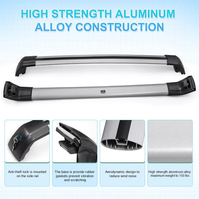 Barres de Toit Hyundai Santa Fe 2013-2018 Aluminium