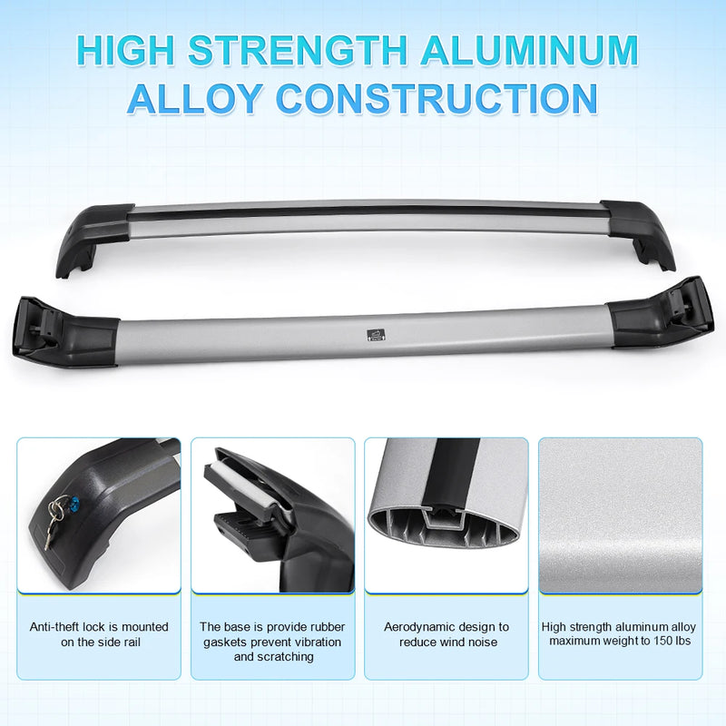 Barres de Toit Hyundai Santa Fe 2013-2018 Aluminium