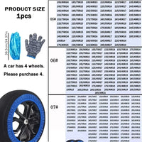 Chaussette à Neige Textile Bleue à l'Unité pour Voiture et SUV