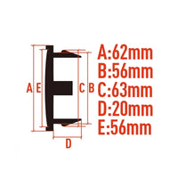 Lot de 4 Cache-Moyeu 62 mm Toyota Crown Camry RAV4 C-HR Highlander Noir ou Argent