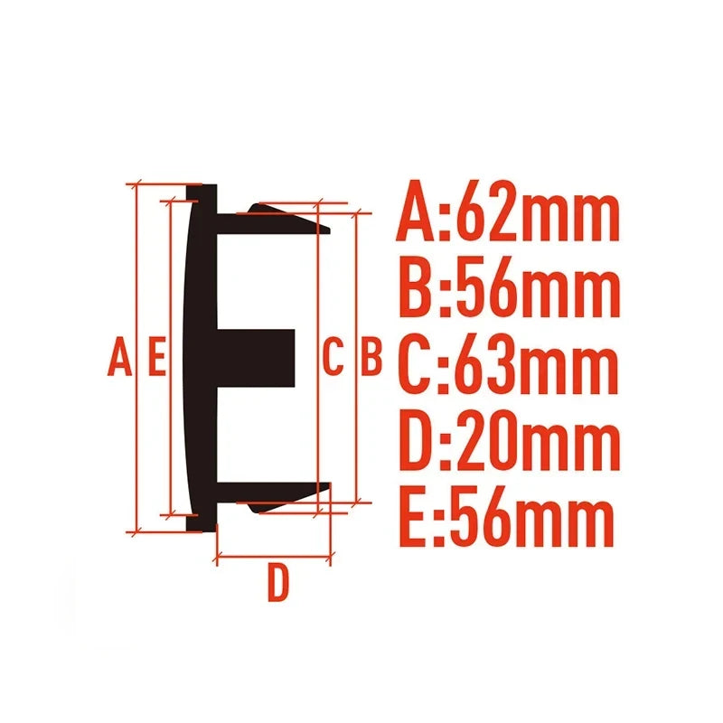 Lot de 4 Cache-Moyeu 62 mm Toyota Crown Camry RAV4 C-HR Highlander Noir ou Argent