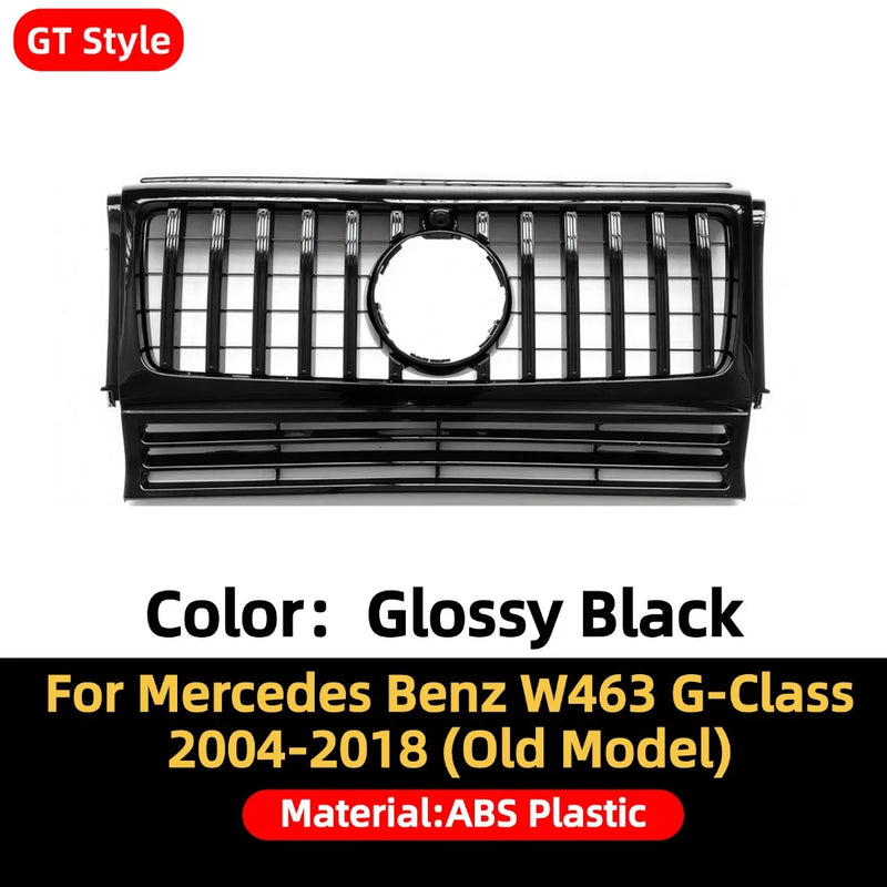 Calandre Avant Style GT Noir Brillant ou Chromée Mercedes-Benz Classe G W463 2004-2018 Ancien Modèle