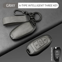 Étui de Protection Clé Peugeot 208 308 3008 Citroën C3 C5 Aircross DS Alliage de Zinc et Cuir