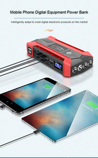Booster de Batterie Voiture 12V Portable avec Lampe LED et Ports USB