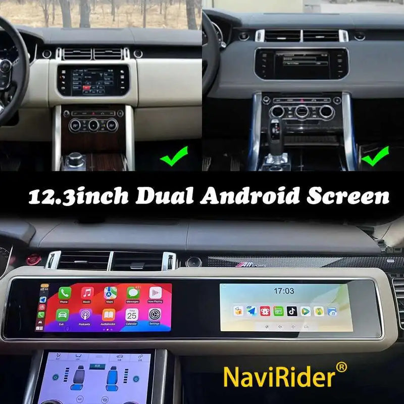 Autoradio Android Double Écran 12,3 ou 15,5 Pouces Range Rover Sport L494 2013-2017 CarPlay GPS