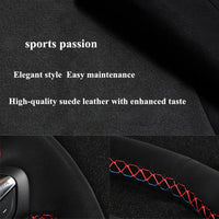 Couvre Volant Ford Mustang et Mustang GT 2015-2019, Cuir Véritable et Daim, à Coudre, 9 Styles