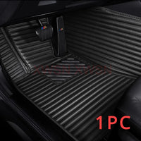Tapis de Sol Cuir PU Rayé 5D Sur Mesure Volvo XC40 V60 V90 2016-2023 5 Places ou 1 Pièce
