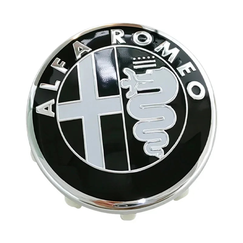 Cache-Moyeux Alfa Romeo 58 mm Lot de 4 Centres de Roue Logo pour Giulietta MiTo Giulia 159 147 156 166 Stelvio Brera