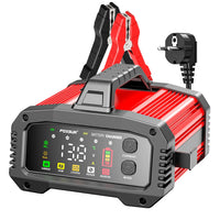 Chargeur de Batterie Voiture FOXSUR 12V 24V 25A avec Fonction Booster