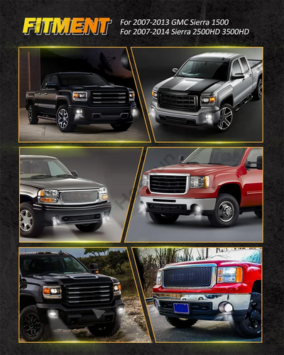 Feux Antibrouillard LED GMC Sierra 1500 2007-2014