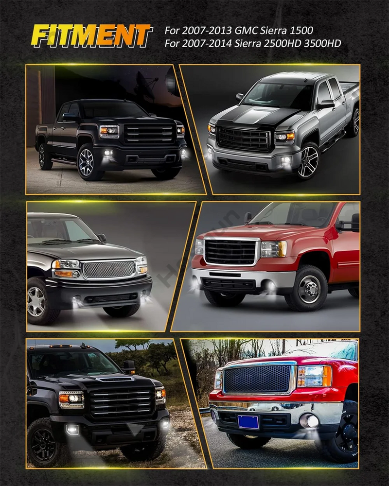 Feux Antibrouillard LED GMC Sierra 1500 2007-2014